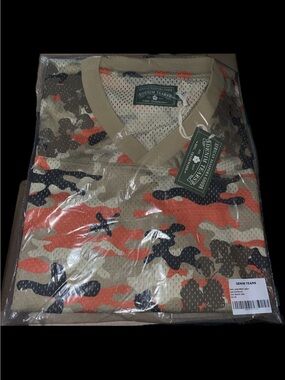 Denim Tears Camo Cotton Wreath Mesh V-Neck Jersey Top Size-XXL FREE Shipping